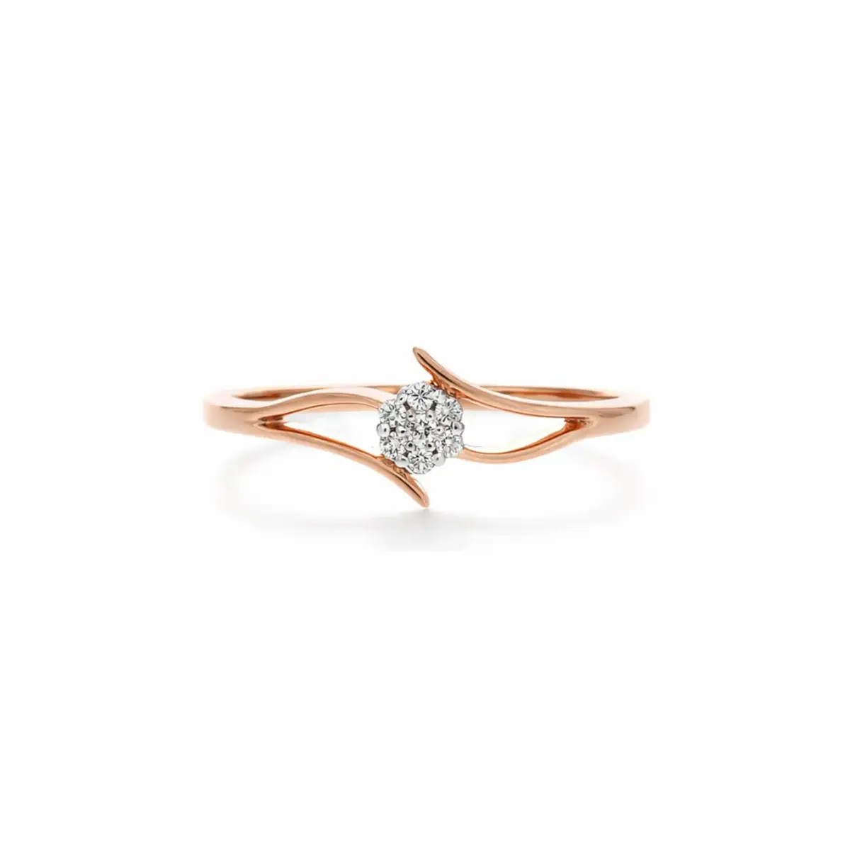 0.04 CT NATURAL DIAMOND WOMENS RING 18K GOLD